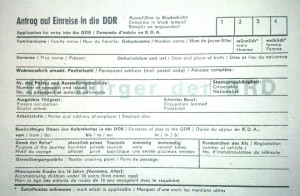 Application for entering the GDR