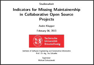 Indicators for Missing Maintainership in Collaborative Open Source Projects (PDF)