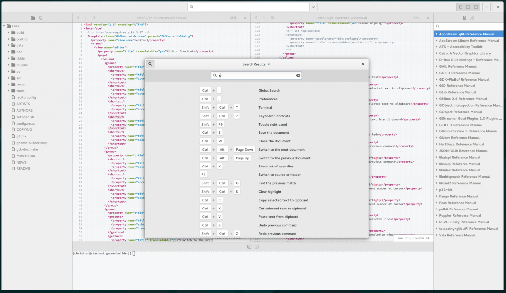 https://git.gnome.org/browse/gnome-builder/tree/data/ui/gb-shortcuts-window.ui
