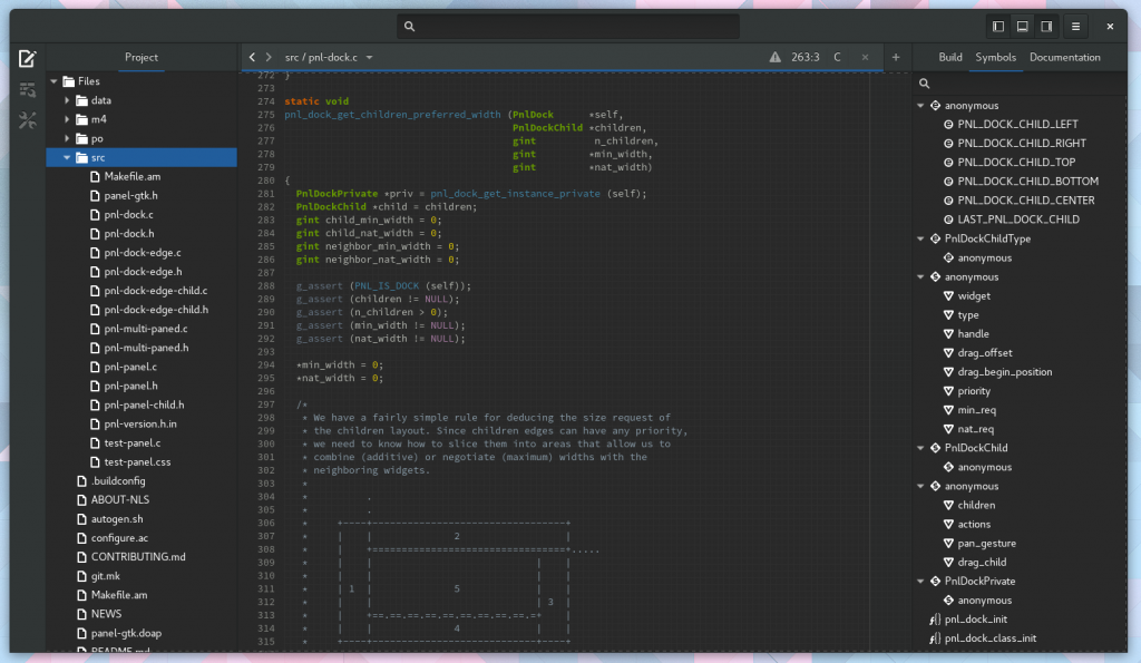 Screenshot of Builder 3.19.90 in with Dark Mode theme
