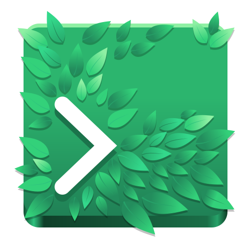 The application icon for Ptyxis which contains what looks like a keyboard key covered in leaves and an insertion caret.