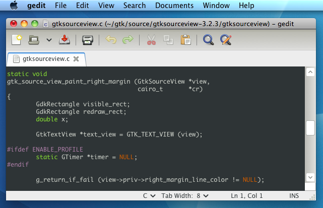 gedit osx