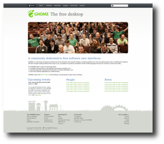 GNOME.org Frontpage