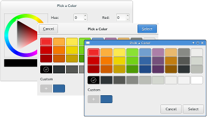 Color Dialogs