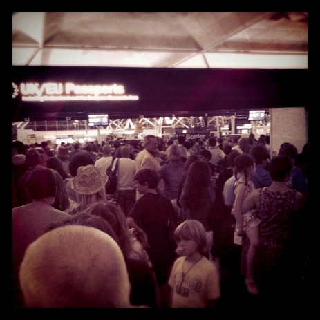 The passport queue at Stansted