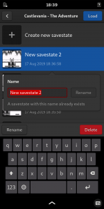 Games 3.34 on mobile, savestates