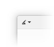 A menu button with an icon