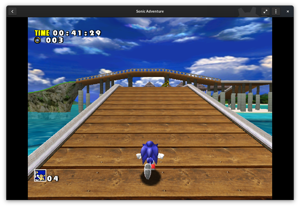 Sonic Adventure for Sega Dreamcast in GNOME Games
