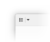 A split button with an icon
