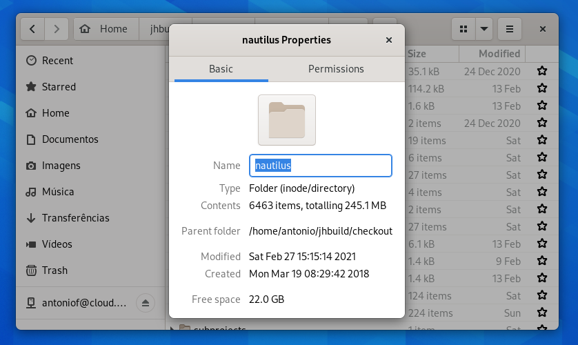 Files app and Properties window displaying round corners