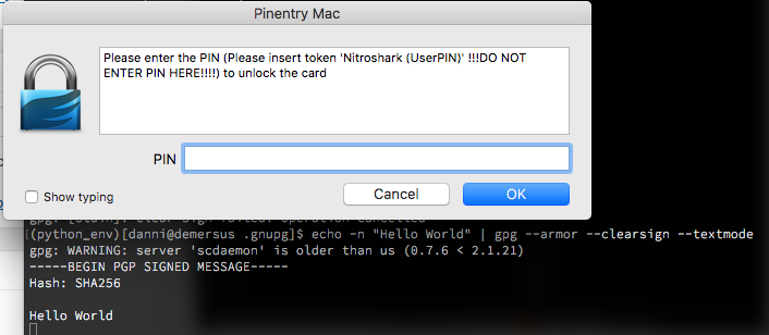 use gnupg for osx