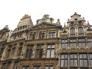 Buildings of Grand Place in Brussels, Belgium.