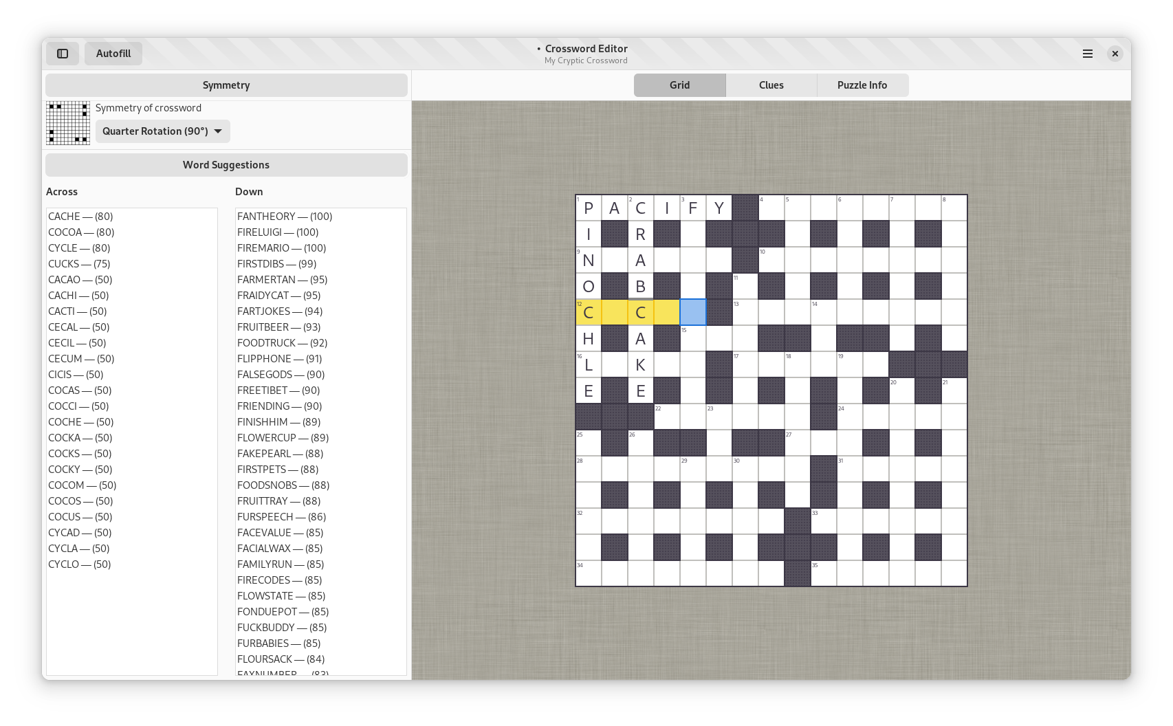 Crossword Unclued: Crossword Software To Make Puzzles With Multiple Letters  Per Cell