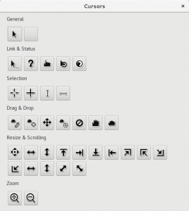 Standard cursors