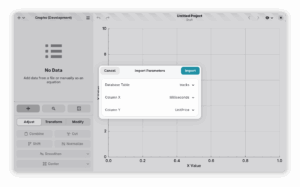 Graphs now supports databases as input, on import you can choose your database table, and your columns based on that.